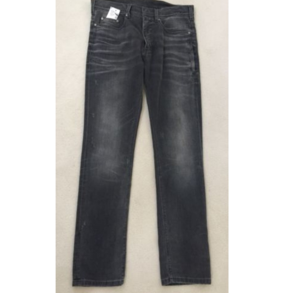 Neil Barrett Mens Jeans Distressed Slate Grey